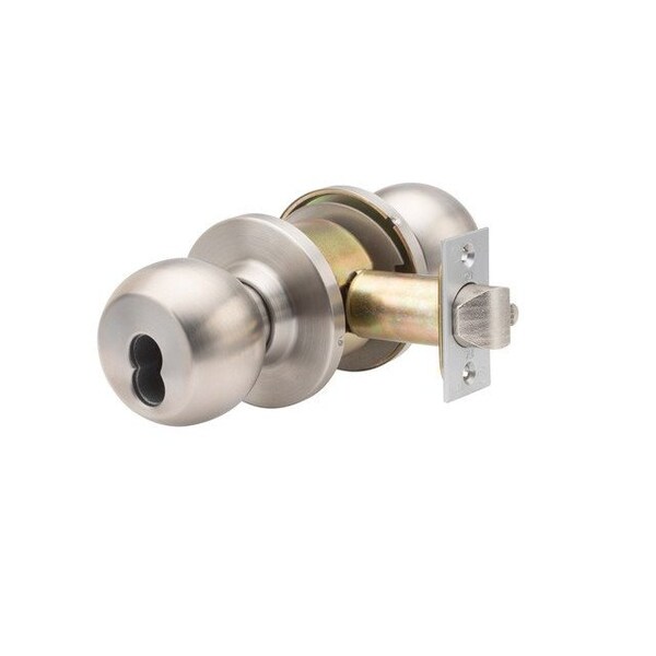 Trans Atlantic Co. Heavy-Duty Stainless Steel Grade 1 Commercial Entry Door Knob with Lock and IC Core DL-HVB53IC-US32D - main